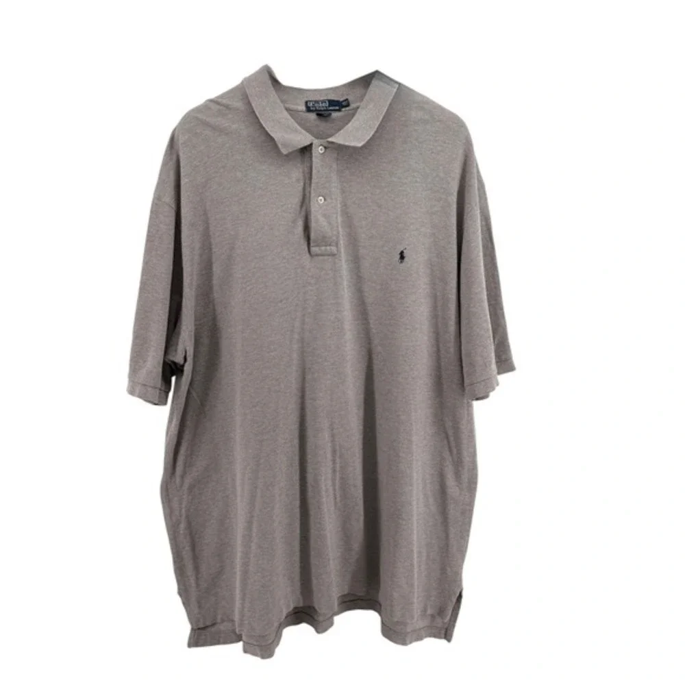 Polo‎ Ralph Lauren Polo Shirt Mens 3XLT Pre-Owned Shirt Gray Short Sleeve Pique